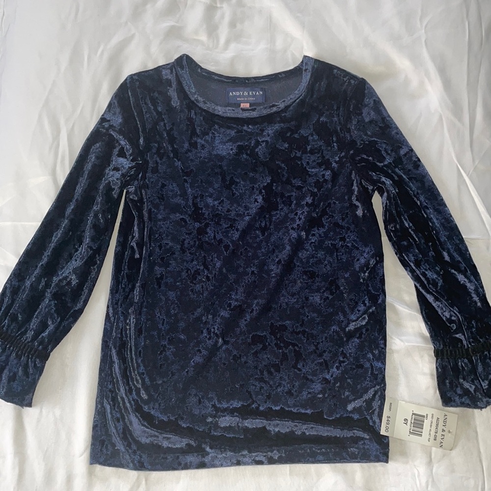 Girly grey crush velvet top